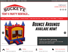 Tablet Screenshot of buckeyetentandpartyrentals.com